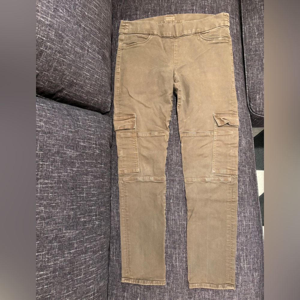 Hudson Military Cargo Skinny Pull On Khaki/Green Jeans Women’s Size